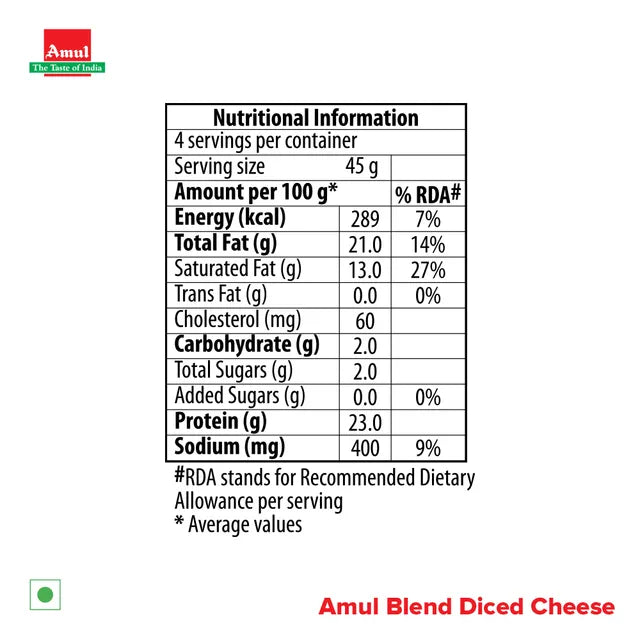 Amul Diced Blend Cheese