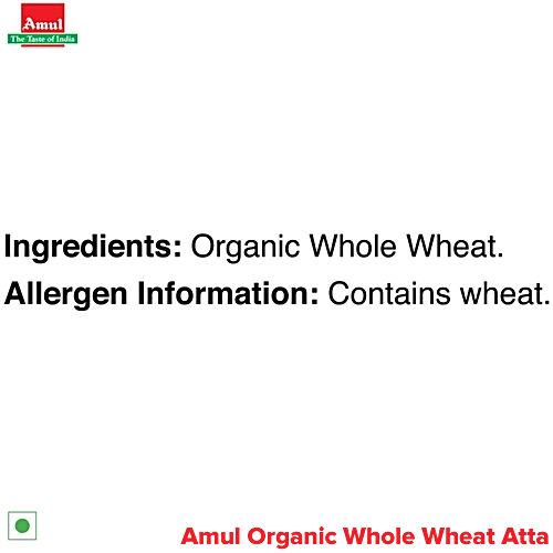 Amul Organic Whole Wheat Atta, 1kg