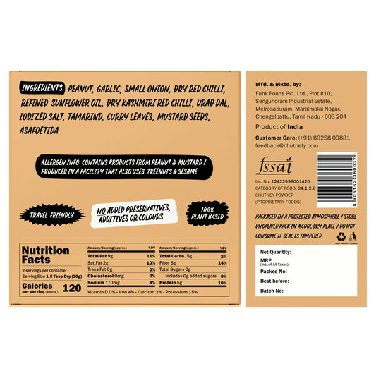 Chutnefy Peanut Chutney 75g