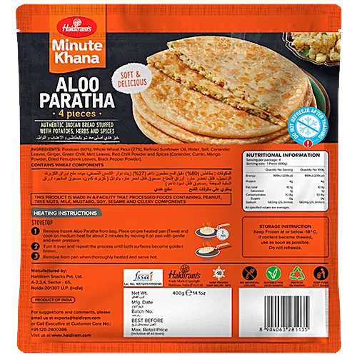 Haldiram's Aloo Paratha Frozen
