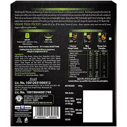 ITC Master Chef Veggie Pizza Pocket Frozen