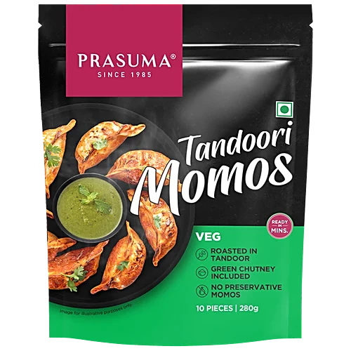 Prasuma Tandoori Veg Momos Frozen- 280 g