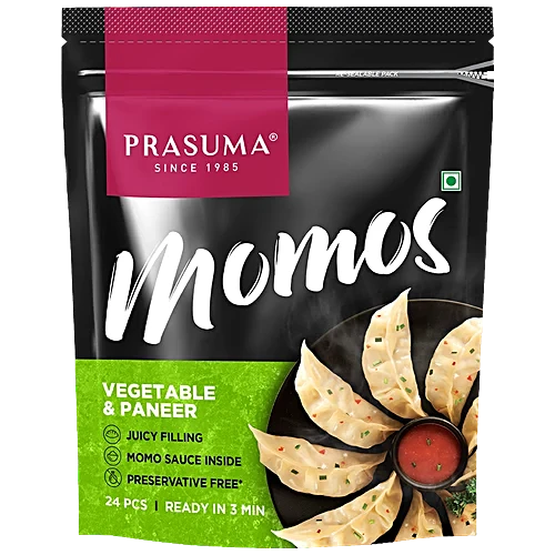 Prasuma Vegetable & Paneer Momos Frozen- 24 Pieces