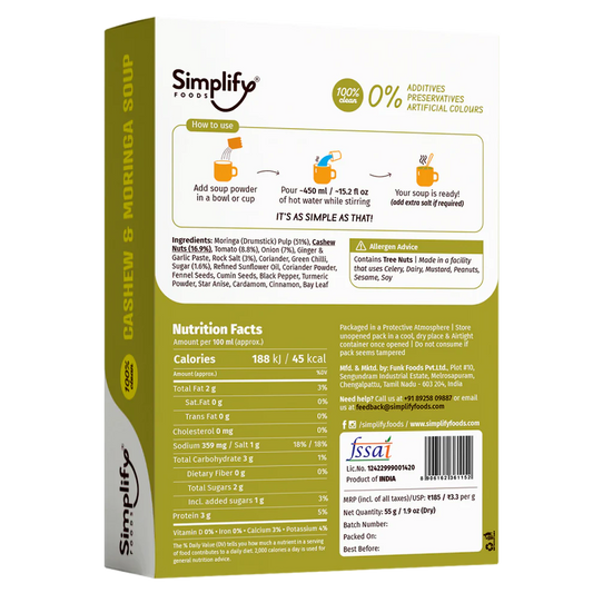 Simplify Cashew & Moringa Soup 55g
