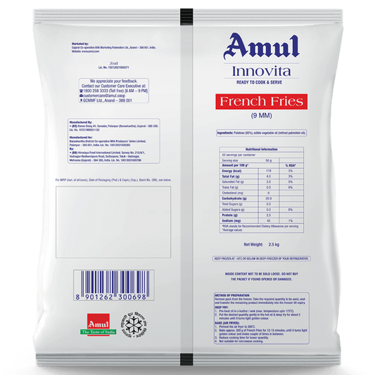 Amul Innovita French Fries 2.5 Kg