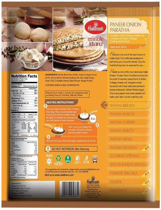 Haldiram's Frozen Paneer Onion Paratha